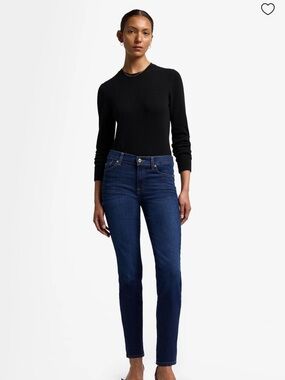 7 For All Mankind Roxanne Skinny Jeans Dark Blue Wash Size 24